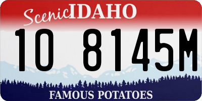 ID license plate 1O8145M