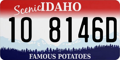 ID license plate 1O8146D