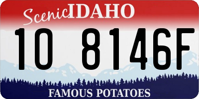 ID license plate 1O8146F