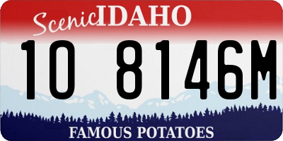 ID license plate 1O8146M