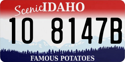 ID license plate 1O8147B