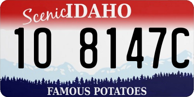 ID license plate 1O8147C