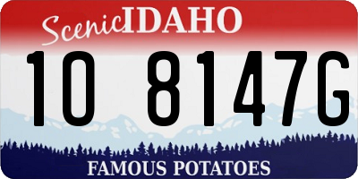 ID license plate 1O8147G