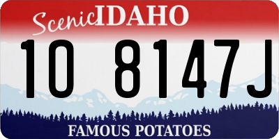 ID license plate 1O8147J