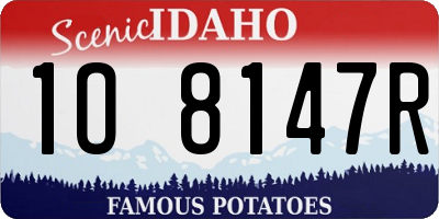 ID license plate 1O8147R