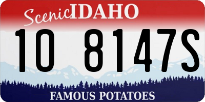 ID license plate 1O8147S
