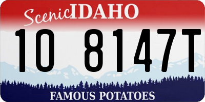 ID license plate 1O8147T