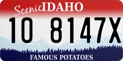 ID license plate 1O8147X