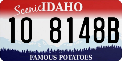 ID license plate 1O8148B