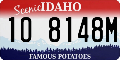 ID license plate 1O8148M
