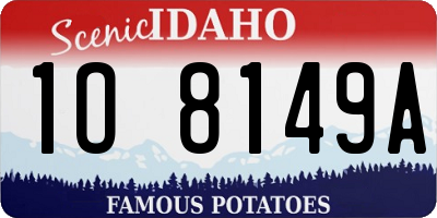 ID license plate 1O8149A