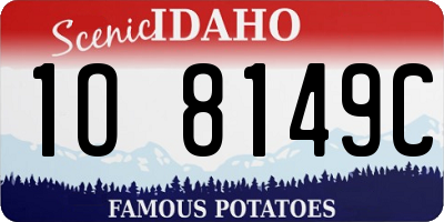 ID license plate 1O8149C