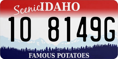 ID license plate 1O8149G