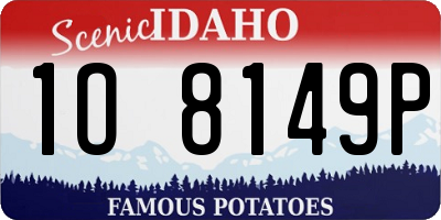 ID license plate 1O8149P