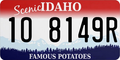 ID license plate 1O8149R