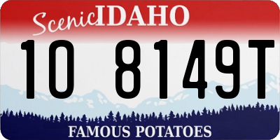 ID license plate 1O8149T