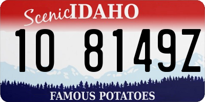 ID license plate 1O8149Z