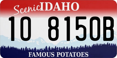 ID license plate 1O8150B