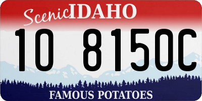 ID license plate 1O8150C