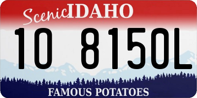 ID license plate 1O8150L