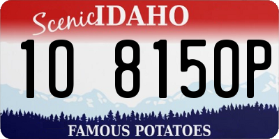 ID license plate 1O8150P