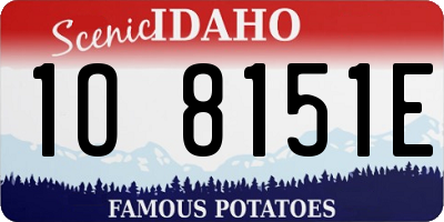 ID license plate 1O8151E