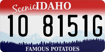 ID license plate 1O8151G