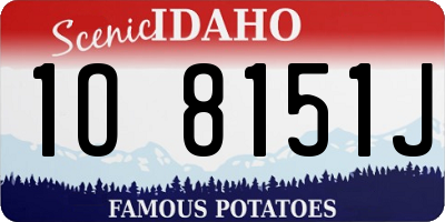 ID license plate 1O8151J
