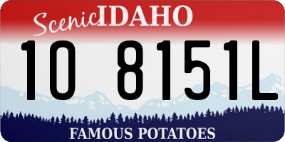 ID license plate 1O8151L
