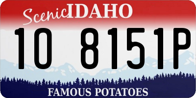 ID license plate 1O8151P
