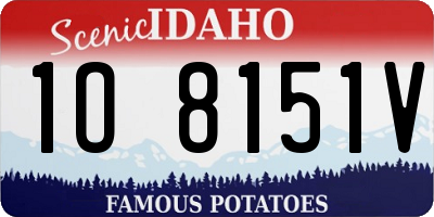 ID license plate 1O8151V