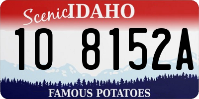 ID license plate 1O8152A