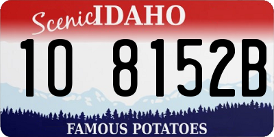 ID license plate 1O8152B