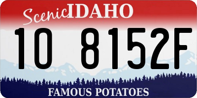 ID license plate 1O8152F