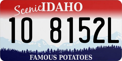 ID license plate 1O8152L