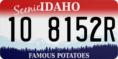 ID license plate 1O8152R