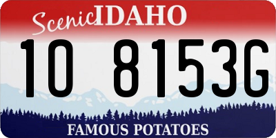 ID license plate 1O8153G