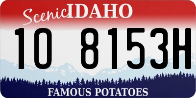 ID license plate 1O8153H