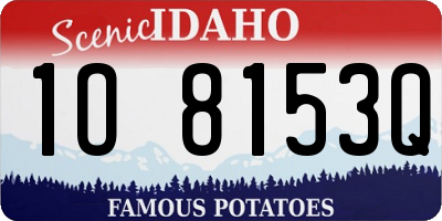 ID license plate 1O8153Q