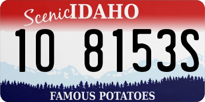 ID license plate 1O8153S