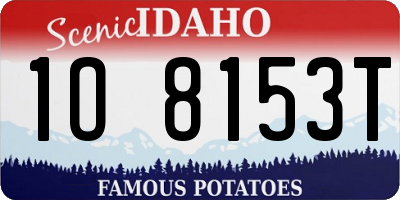 ID license plate 1O8153T