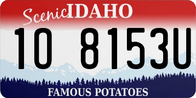 ID license plate 1O8153U