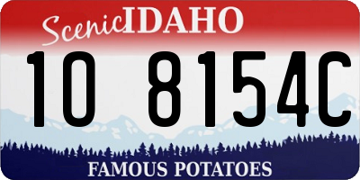 ID license plate 1O8154C