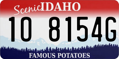 ID license plate 1O8154G