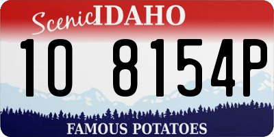 ID license plate 1O8154P