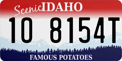 ID license plate 1O8154T