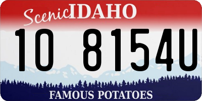 ID license plate 1O8154U