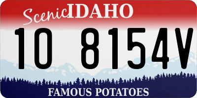 ID license plate 1O8154V