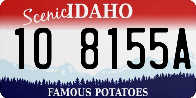 ID license plate 1O8155A