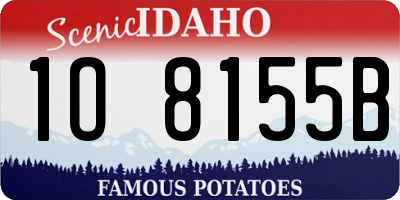 ID license plate 1O8155B